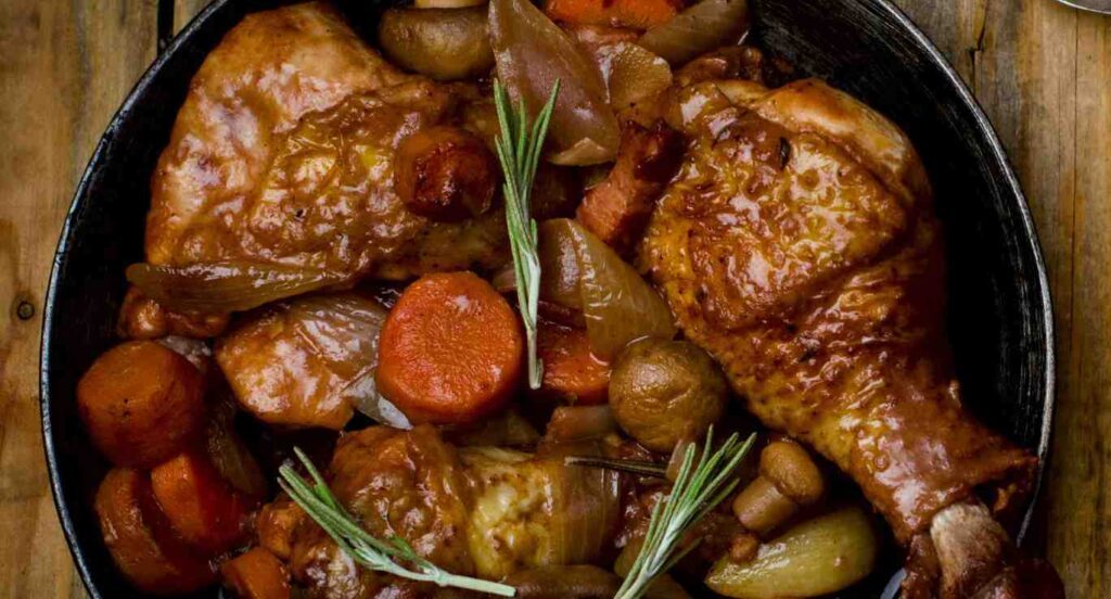 Receita de Frango ao Vinho Branco e Cogumelos