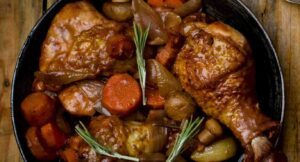 Receita de Frango ao Vinho Branco e Cogumelos