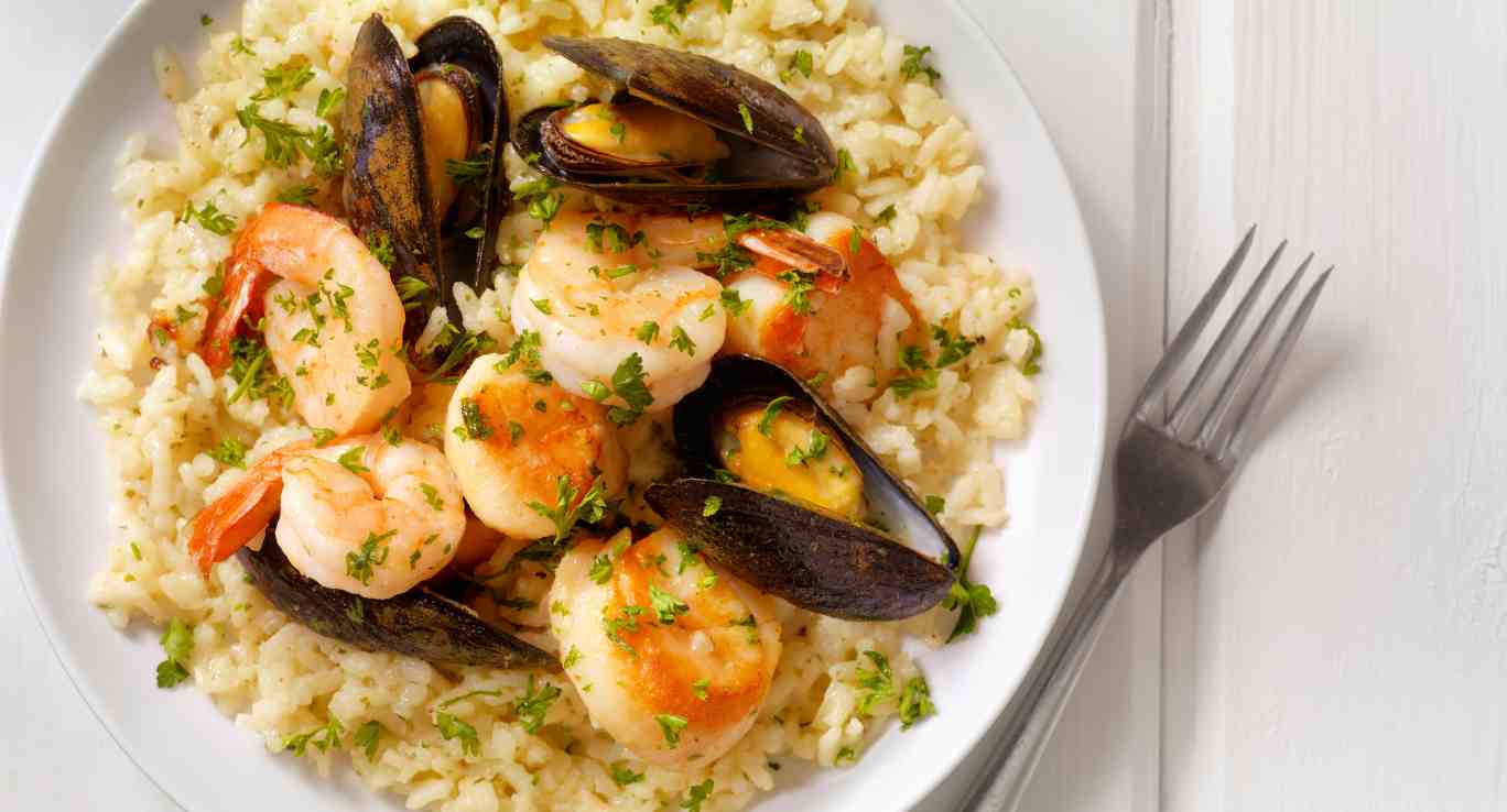 Receita de Risotto de Mariscos