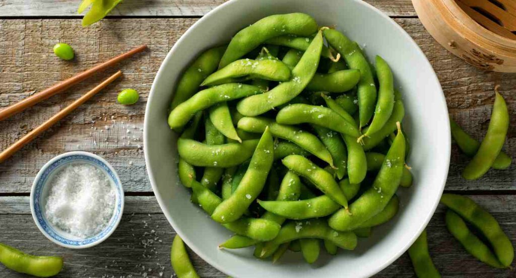 receita de edamame com gergelim