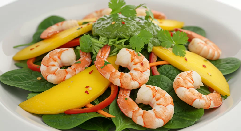 Salada Tropical de Manga e Camarão