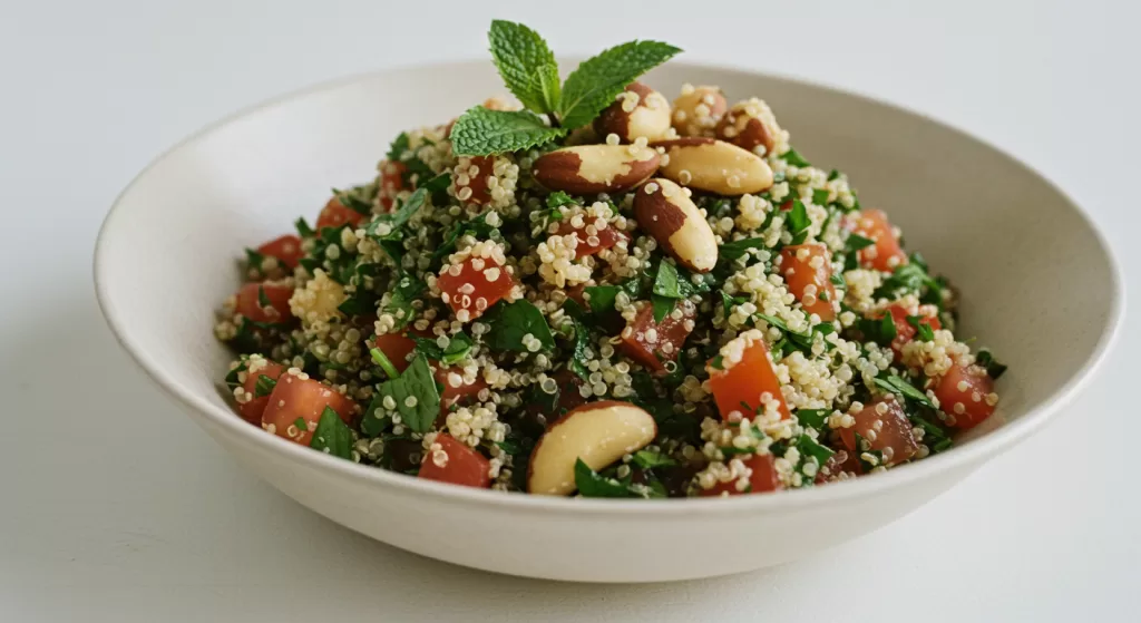 Receita de Tabule Brasileiro com Quinoa e Castanha-do-Pará