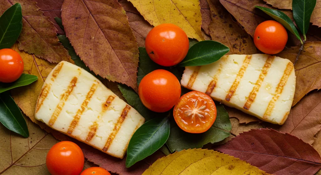 Receita de Mix de Folhas com Queijo Coalho Grelhado e Acerola