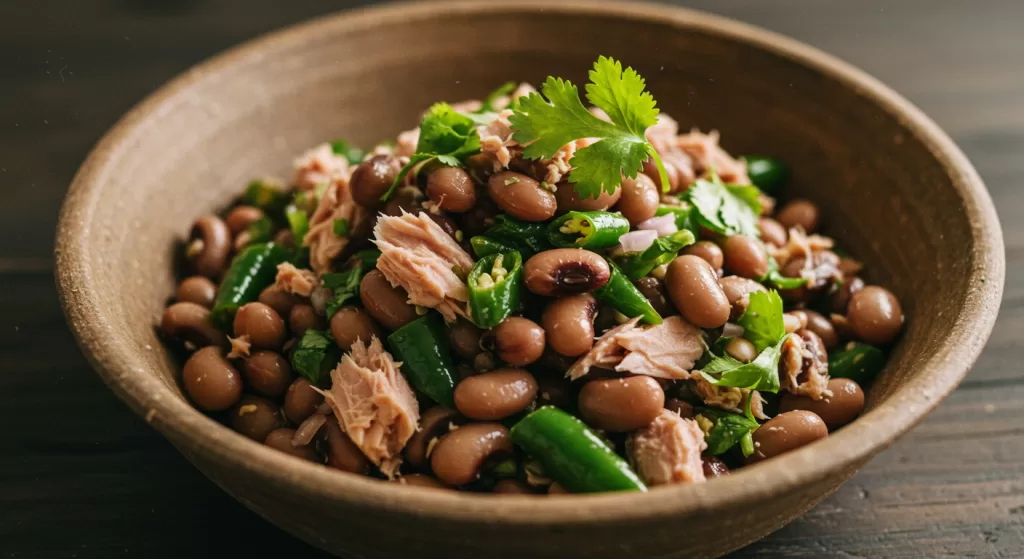 Receita de Salada de Feijão Fradinho com Atum e Cheiro-Verde