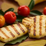 Receita de Mix de Folhas com Queijo Coalho Grelhado e Acerola